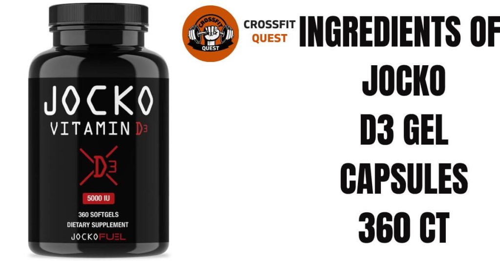 Ingredients of Jocko D3 Gel Capsules 360 CT
